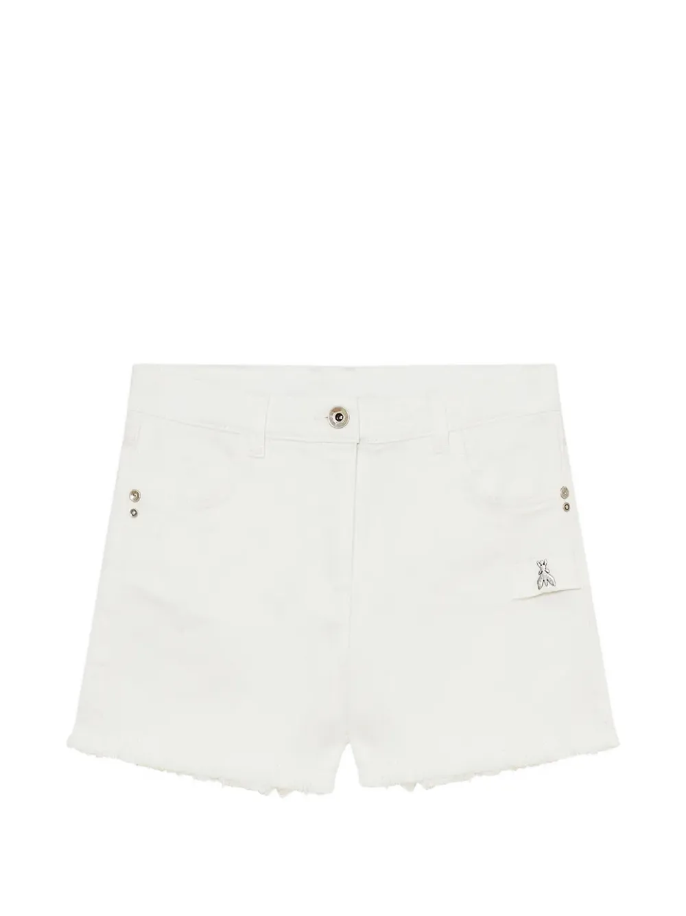Patrizia Pepe girl frayed denim shorts - Weiß