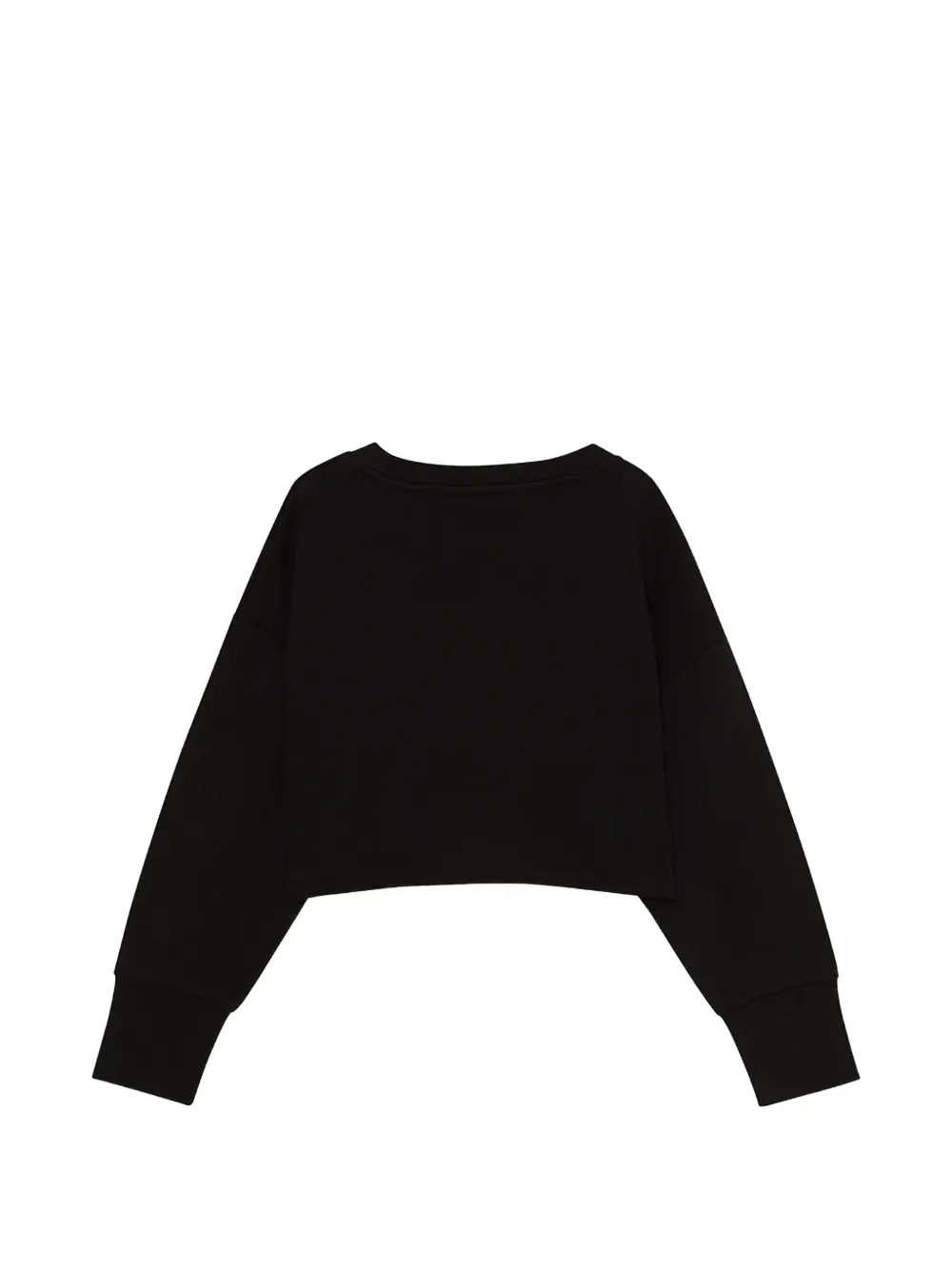 Patrizia Pepe girl Cropped sweater met logoprint Zwart