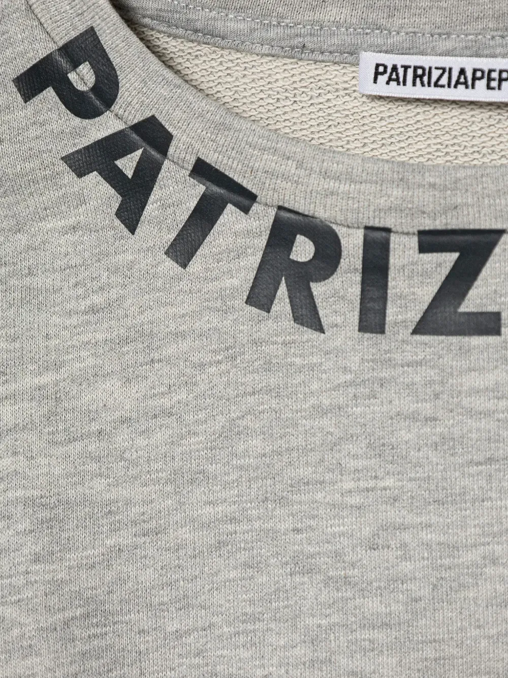 Patrizia Pepe girl Gerafelde sweater met logo Grijs