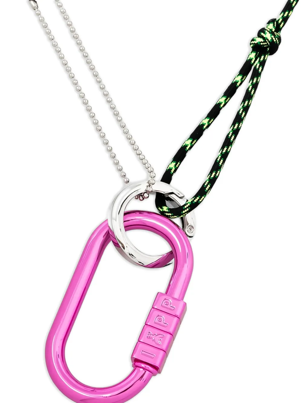 Patrizia Pepe Sleutelhanger met logo amulet Roze