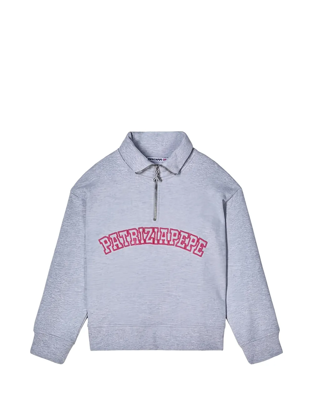 Patrizia Pepe girl zip-collar sweatshirt - Grigio