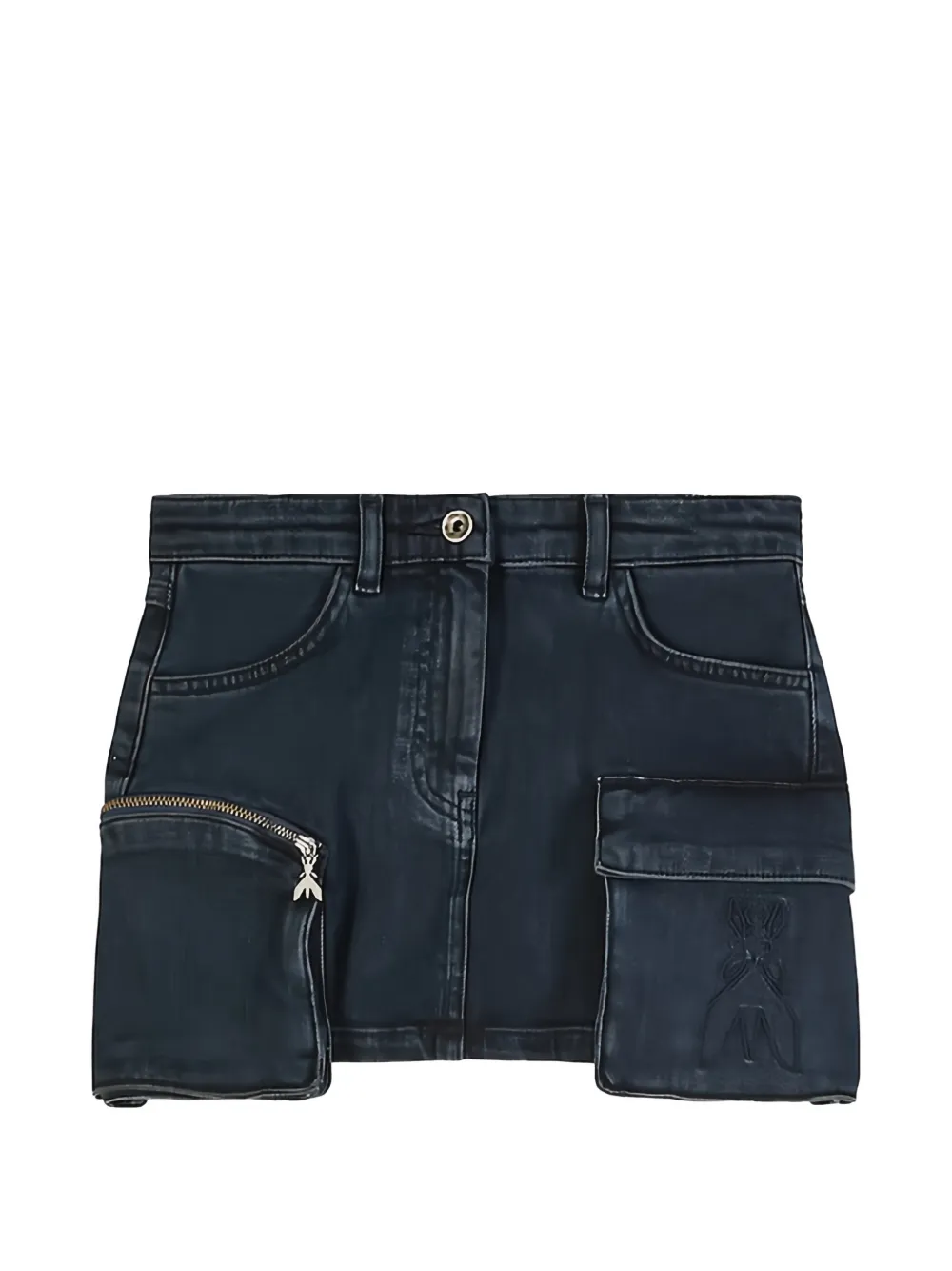 Patrizia Pepe girl multiple-pocket mini skirt - Blu