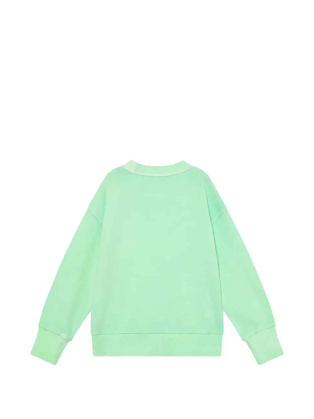 Patrizia Pepe girl Katoenen sweater met logoprint Groen