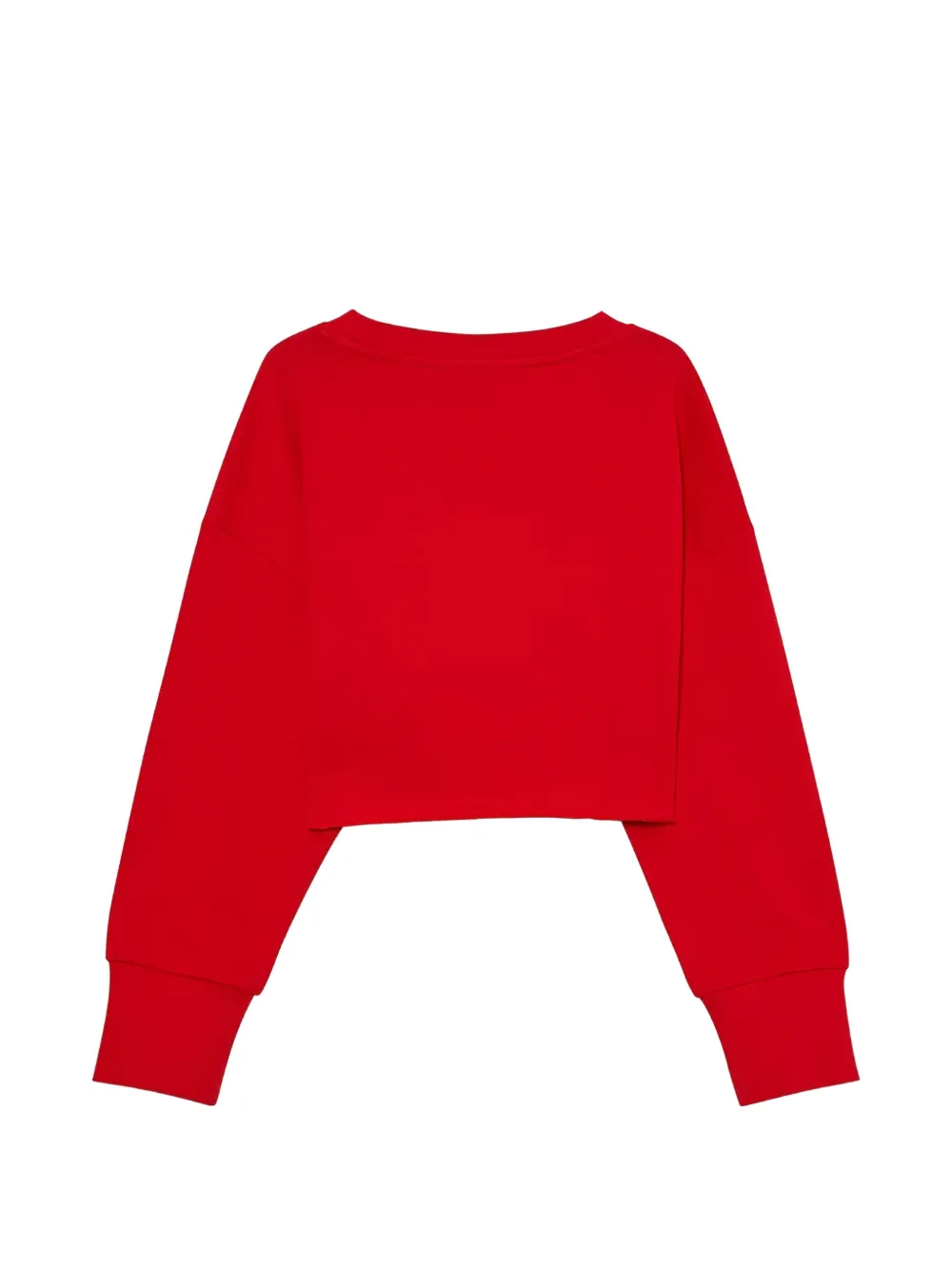 Patrizia Pepe girl Cropped sweater met logoprint Rood