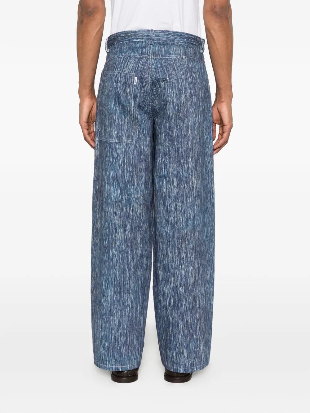 Bonsai Jeans met textuur Blauw