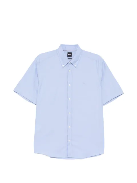 BOSS logo-embroidered shirt