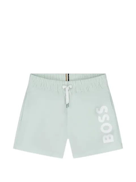 BOSS Kidswear shorts de playa con logo estampado