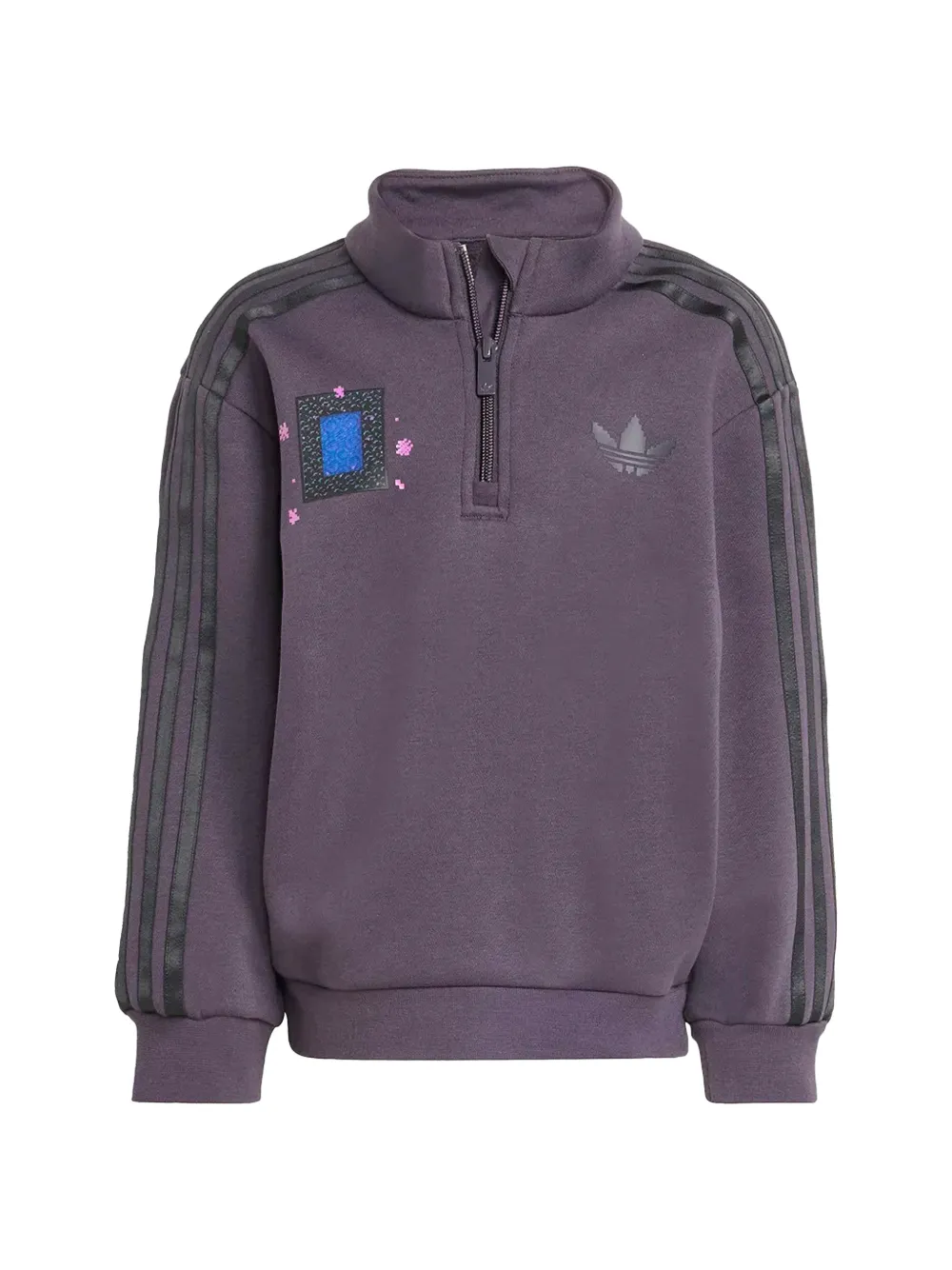 adidas Kids logo-patch side-stripe tracksuit - Viola