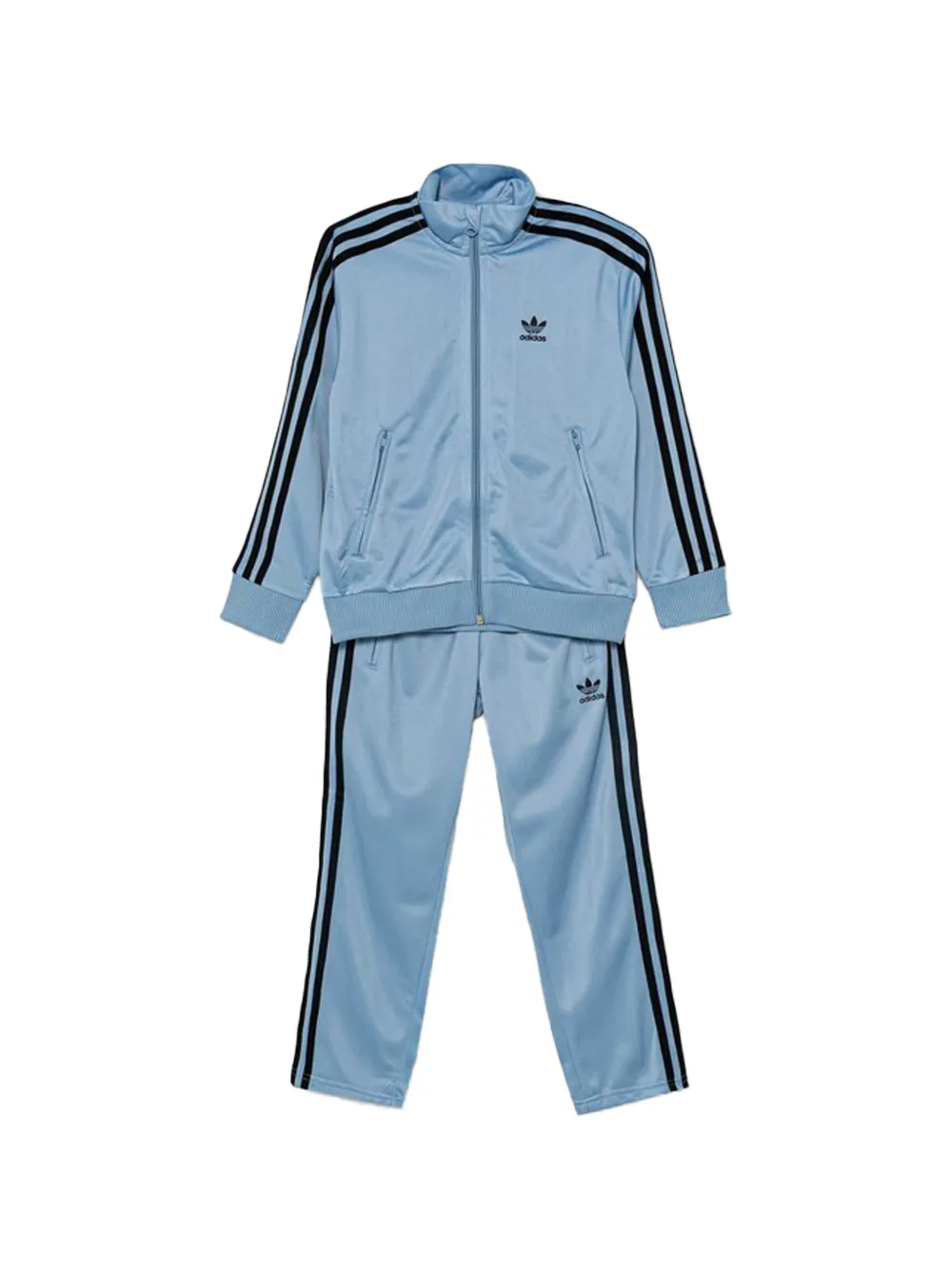 adidas Kids zip striped tracksuit - Blu