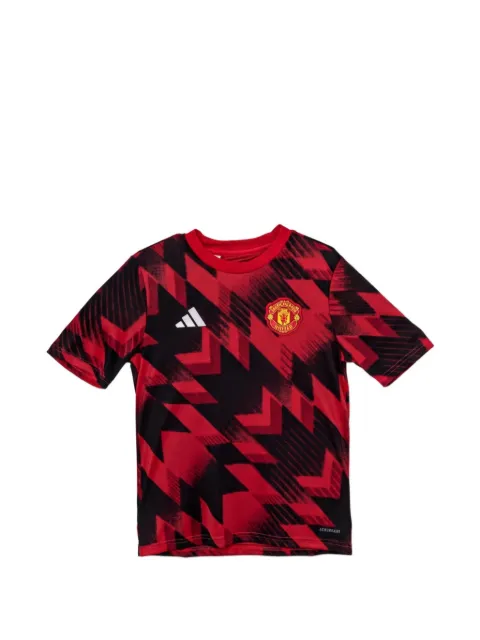 adidas Kids x Manchester United 25/26 Pre-Match logo-patch jersey