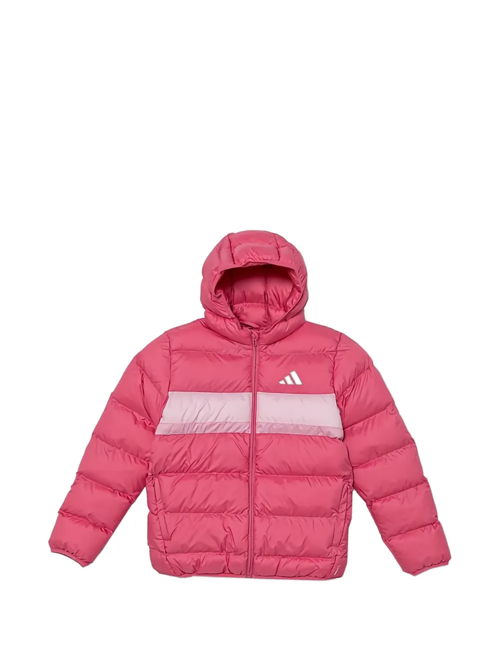 adidas Kids hooded stripe jacket - Rosa