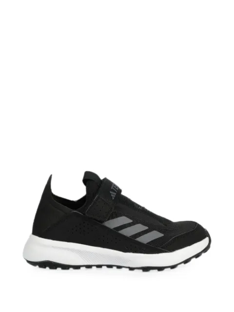 adidas Kids touch-strap striped sneakers