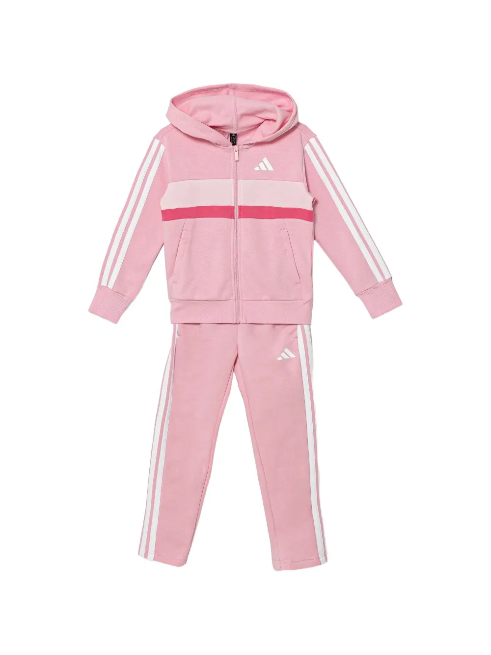 adidas Kids Tuta sportiva a righe - Rosa