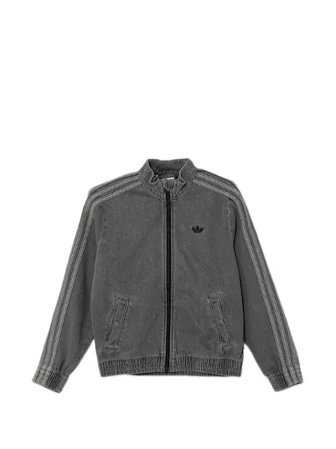 adidas Kids Firebird zip-up logo denim jacket