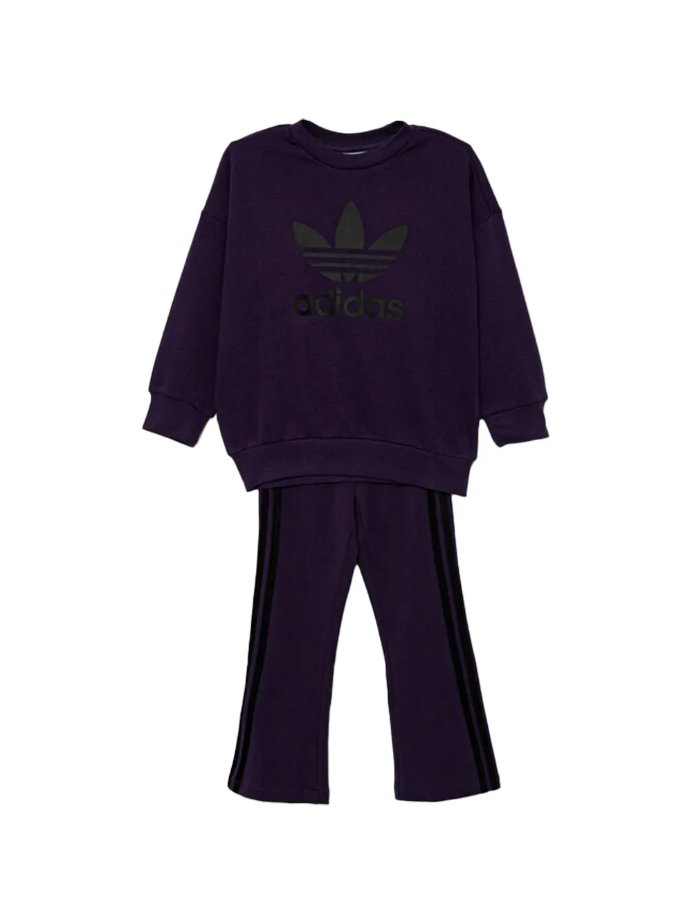 adidas Kids logo-print tracksuit set - Purple