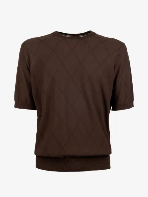 Peserico argyle short-sleeve T-shirt