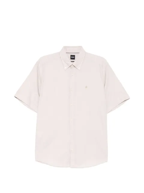 BOSS logo-embroidered shirt