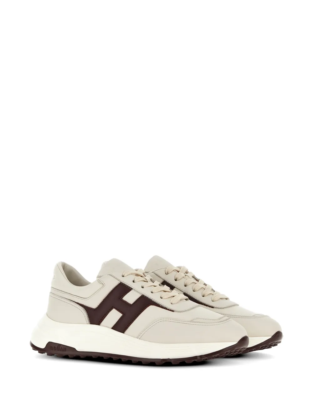 Hogan Leren sneakers Beige