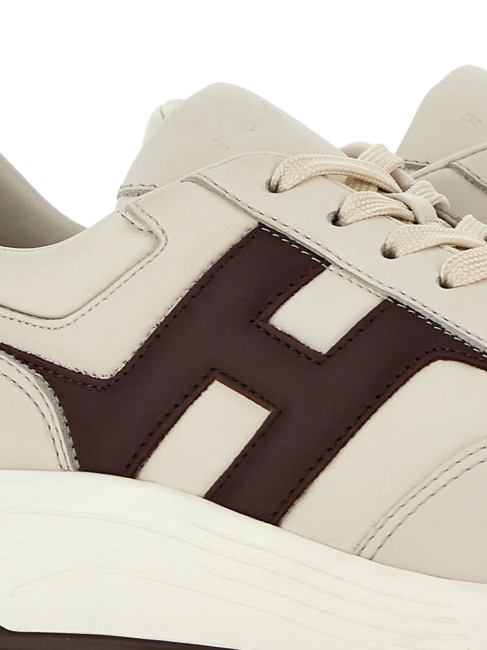 Hogan Leren sneakers Beige