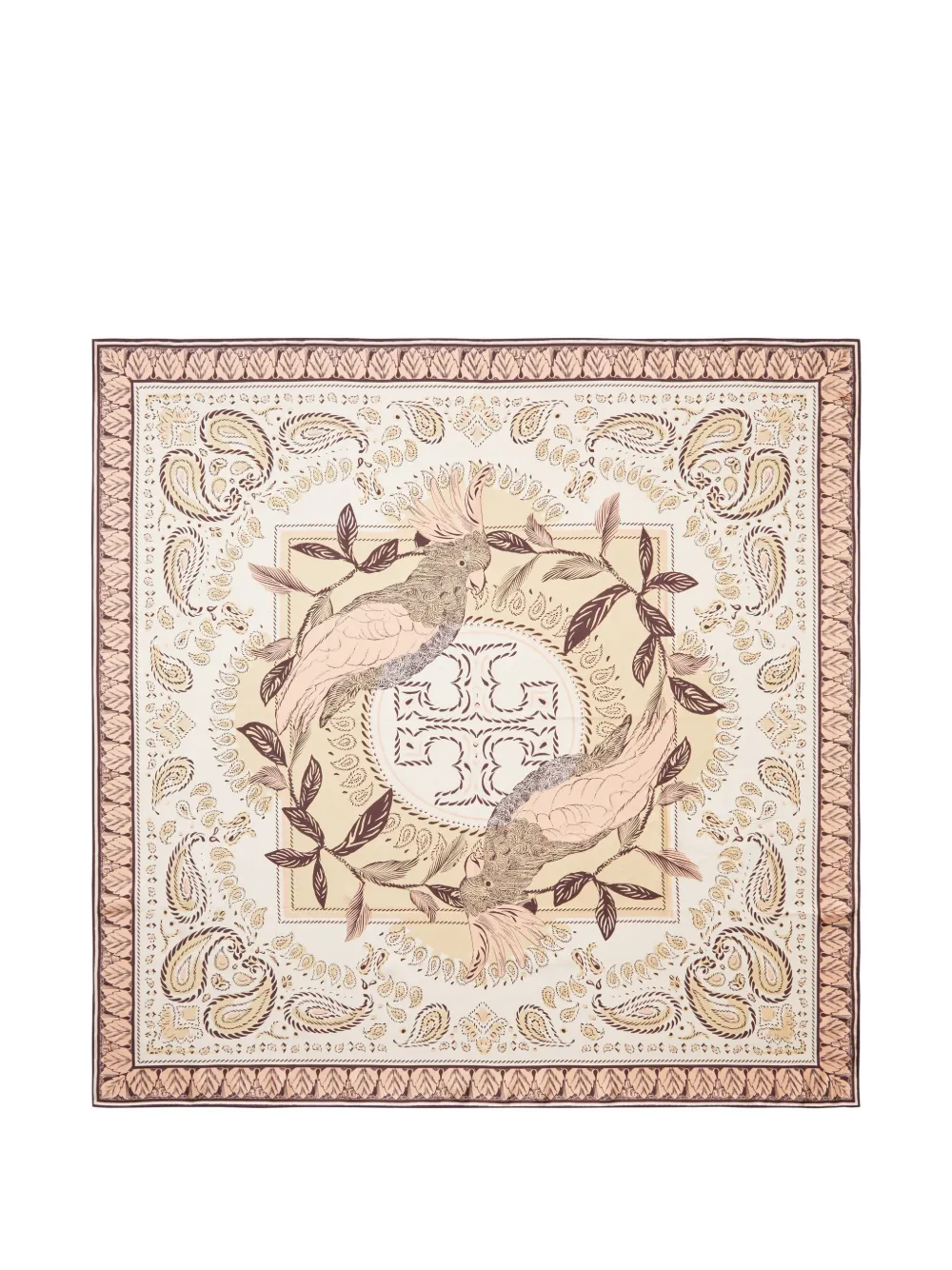 Tory Burch Cockatoo bandana silk square scarf - Nude