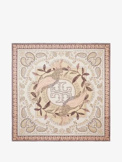 Tory Burch Cockatoo bandana silk square scarf