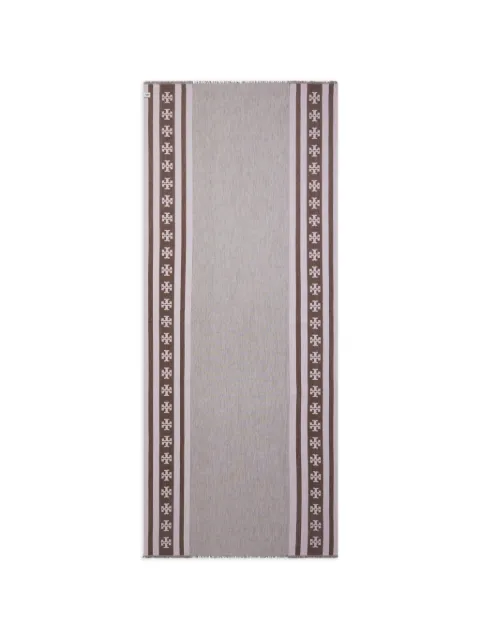 Tory Burch logo stripe oblong scarf