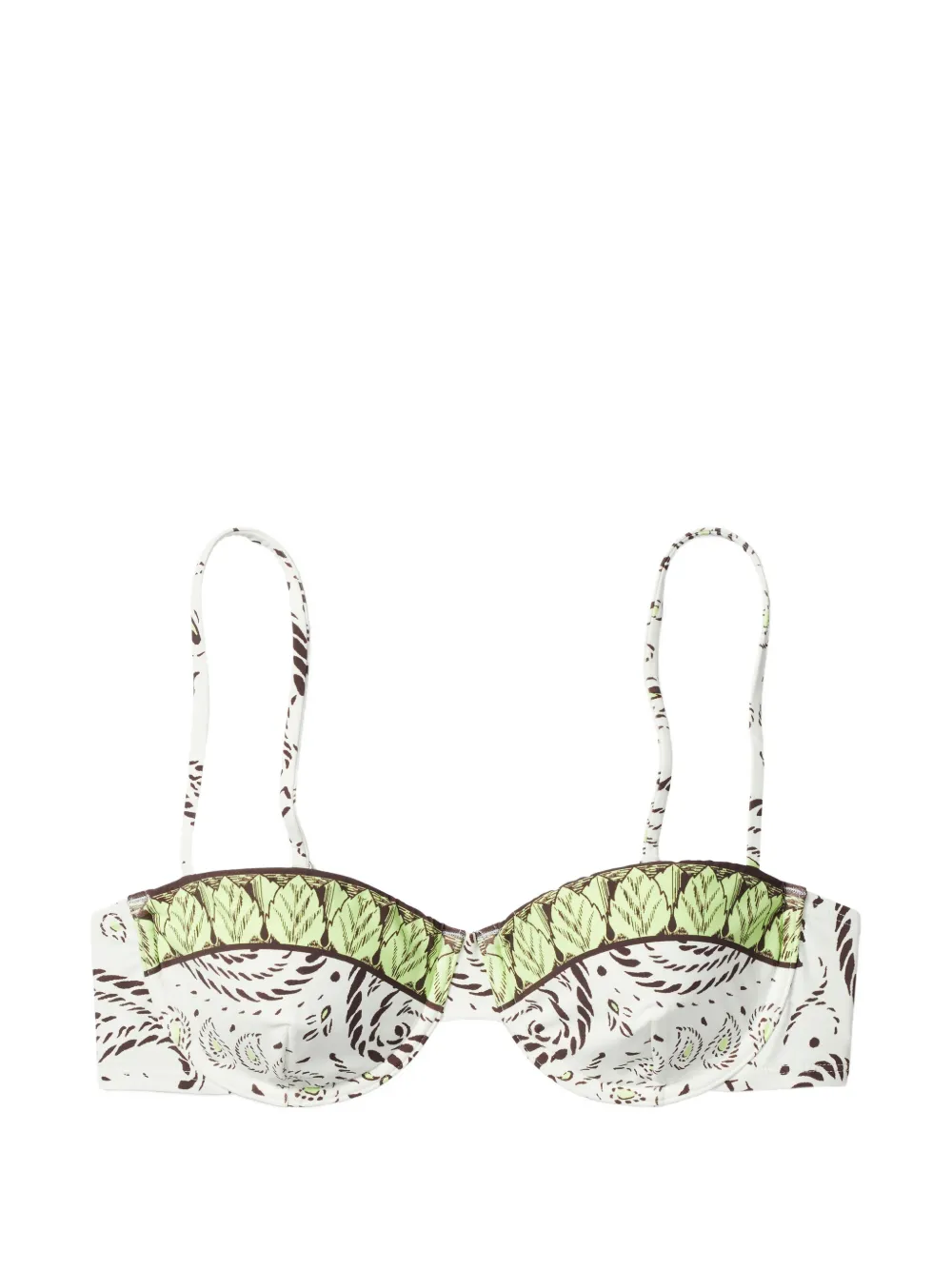 Tory Burch printed underwire bikini top - Bianco