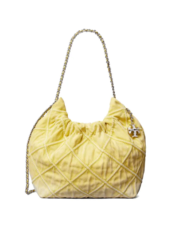 Tory Burch Mini Fleming Soft in Yellow