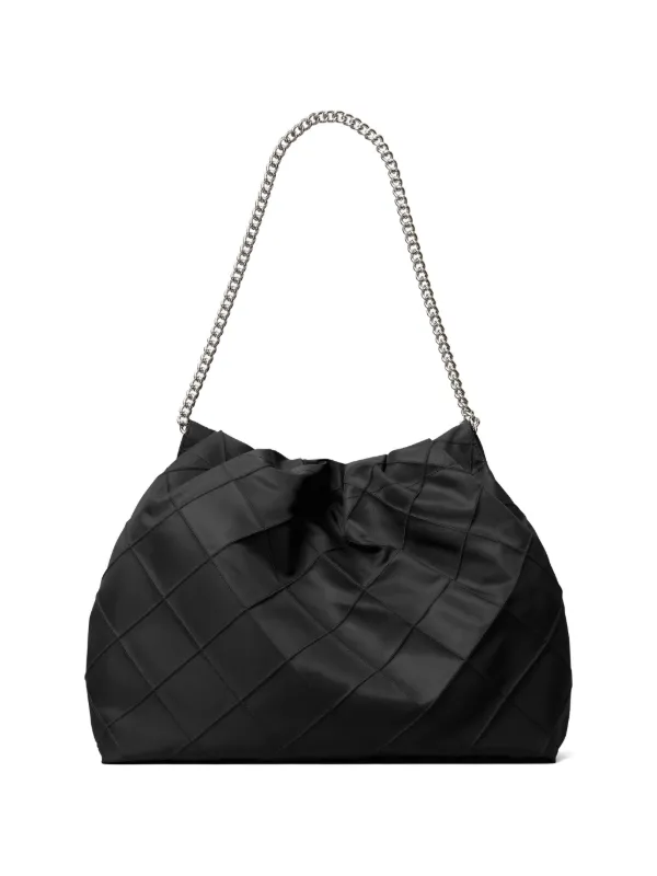 Tory Burch Fleming Nylon Shoulder Bag | Black | FARFETCH CA
