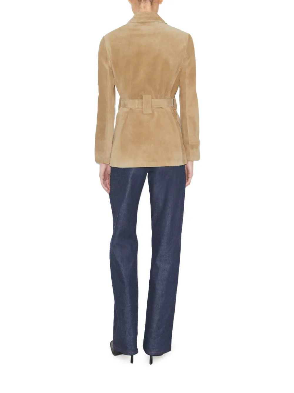 Tory Burch Suède jack met ceintuur Bruin