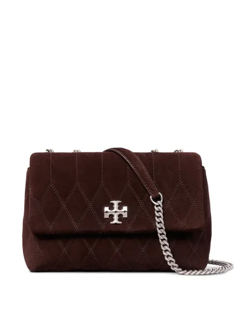 Tory Burch small Kira quilt suede shoulder bag
