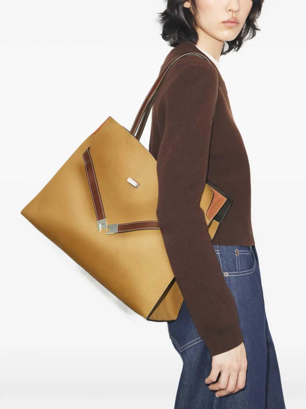 Tory Burch Lee Radziwill canvas shopper Beige