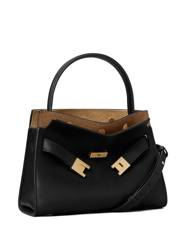 Tory Burch Petite Lee Radziwill Double Bag | Black | FARFETCH JO