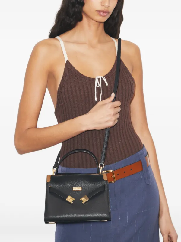 Tory Burch Petite Lee Radziwill Double Bag | Black | FARFETCH