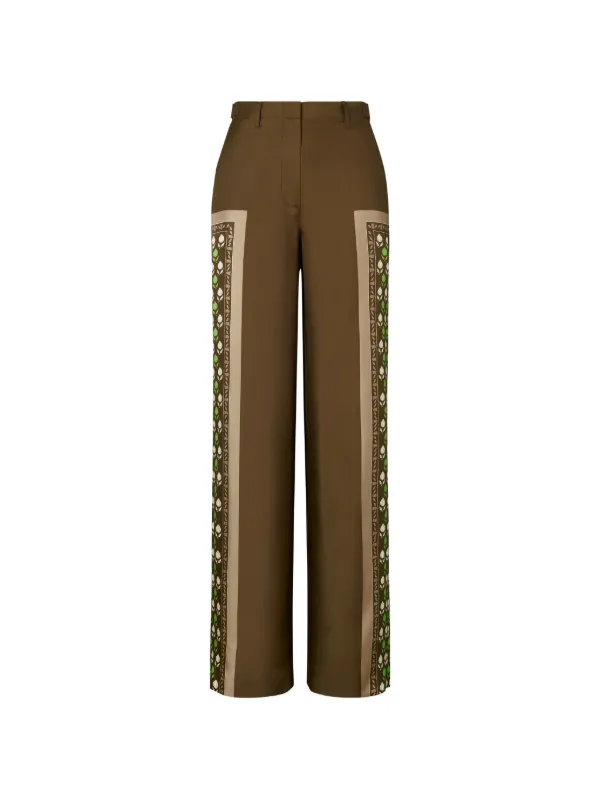 Tory Burch Satin Pants in Brown
