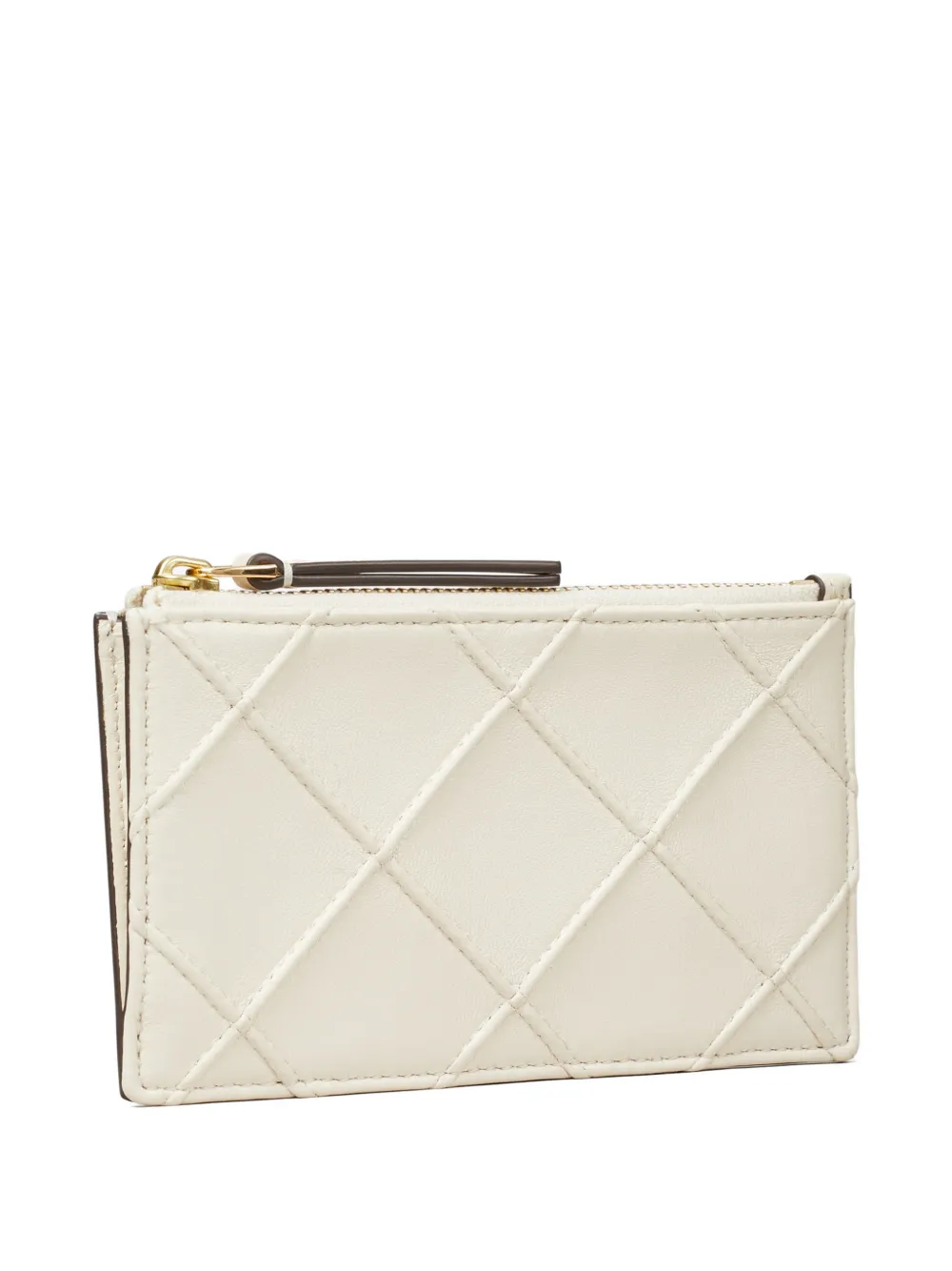 Tory Burch Fleming pasjeshouder met rits Beige