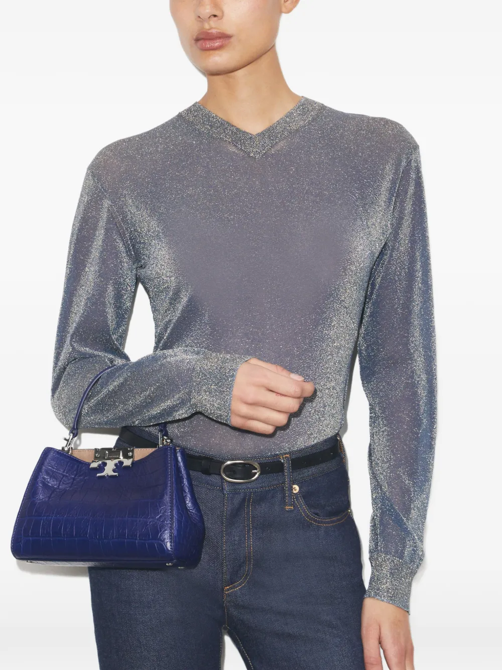 Eleanor embossed soft mini satchel