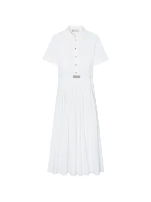 Miu Miu Ribbed Knit Jersey Dress | Grey | FARFETCH