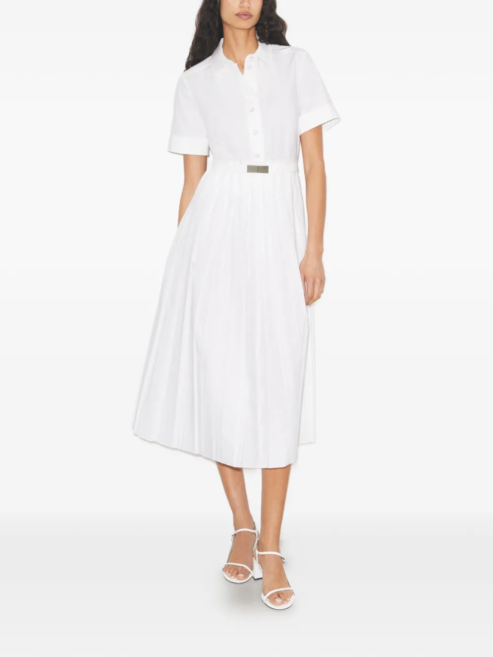 Tory Burch Geplooide blousejurk Wit