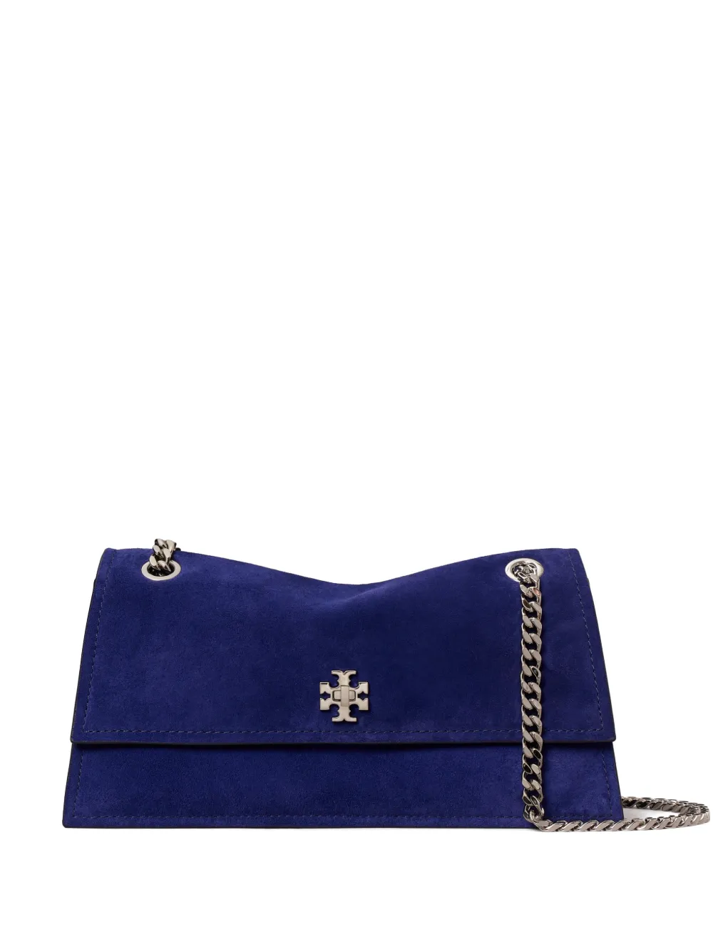 Tory Burch Kira Turnlock suede shoulder bag - Blu
