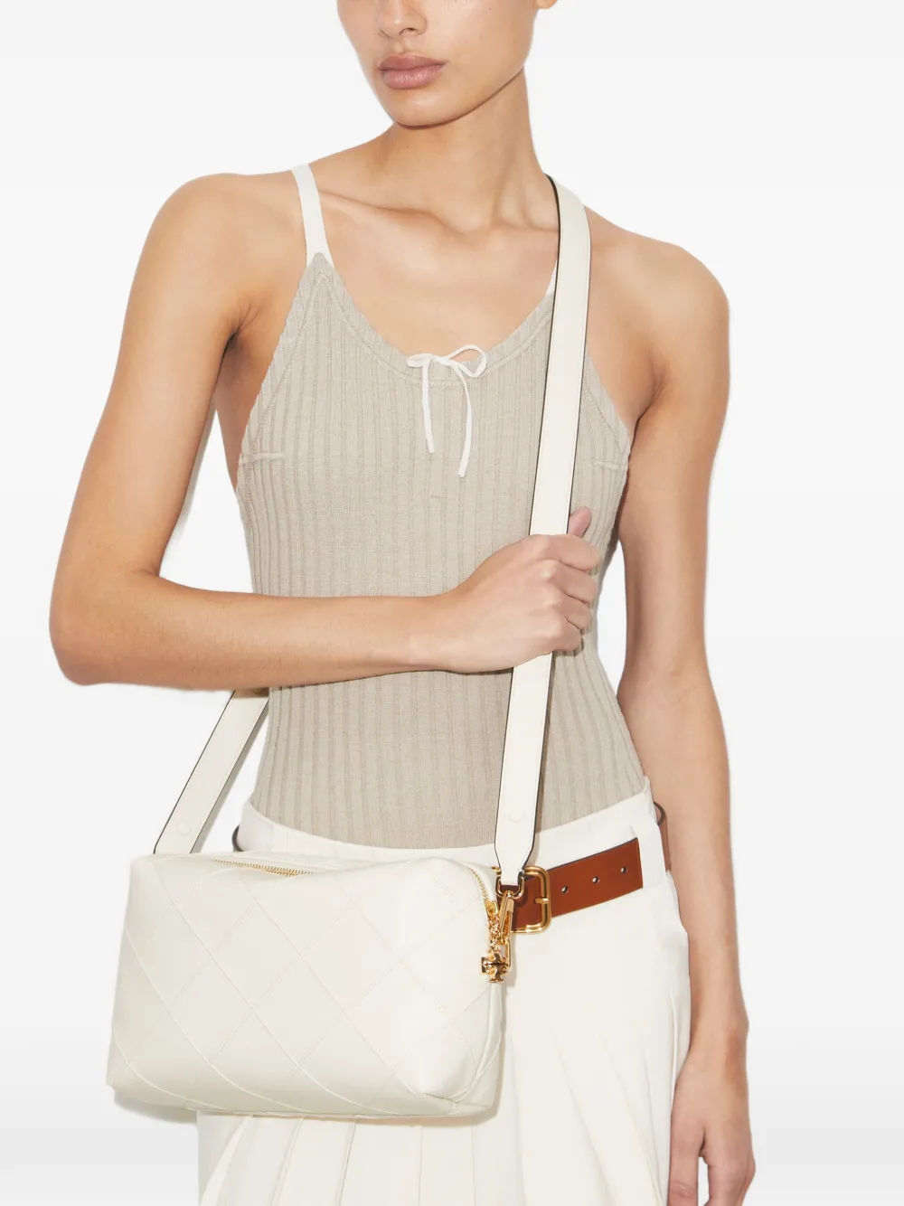 Tory Burch Fleming schoudertas Beige
