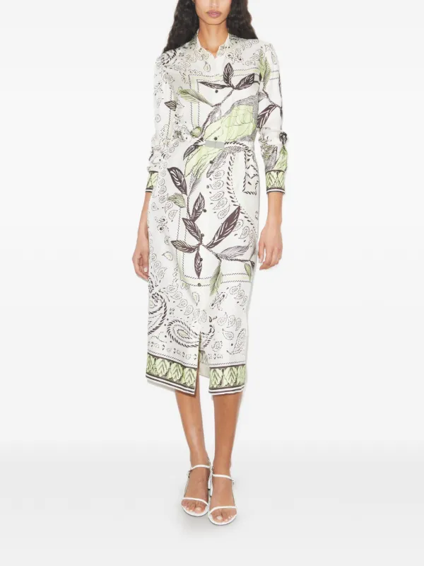tory burch silk shirt dress Printed Silk Twill Shirtdress: Women's Designer Dresses
