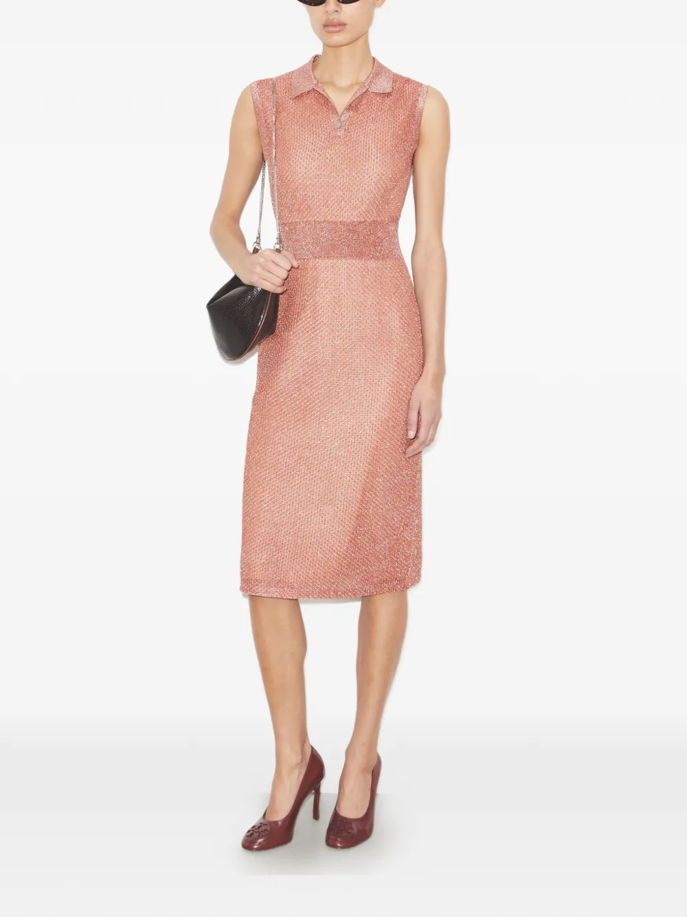 Tory Burch Polo mesh-jurk Roze
