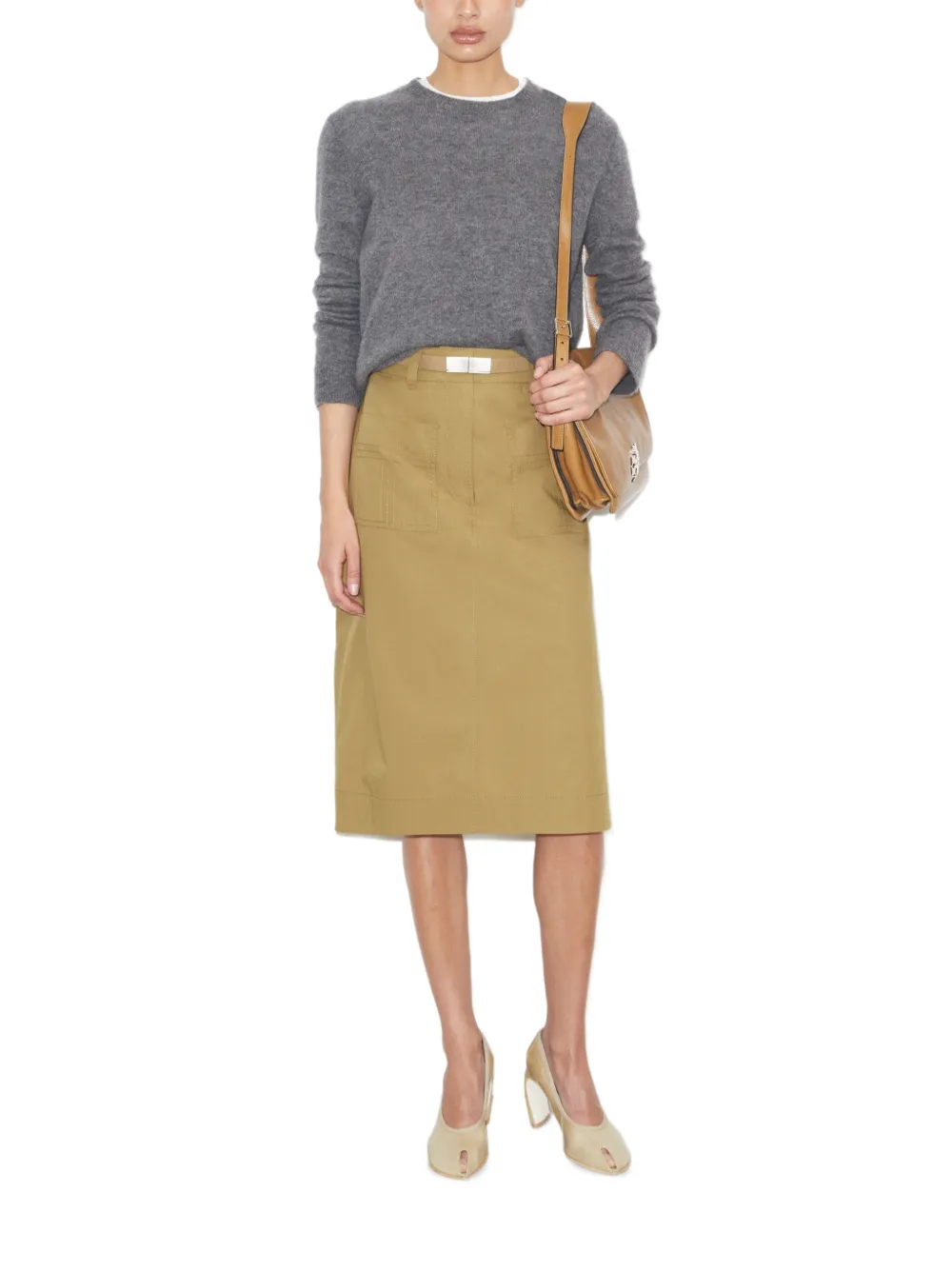  Tory Burch Cotton Camp Skirt - Neutrals 