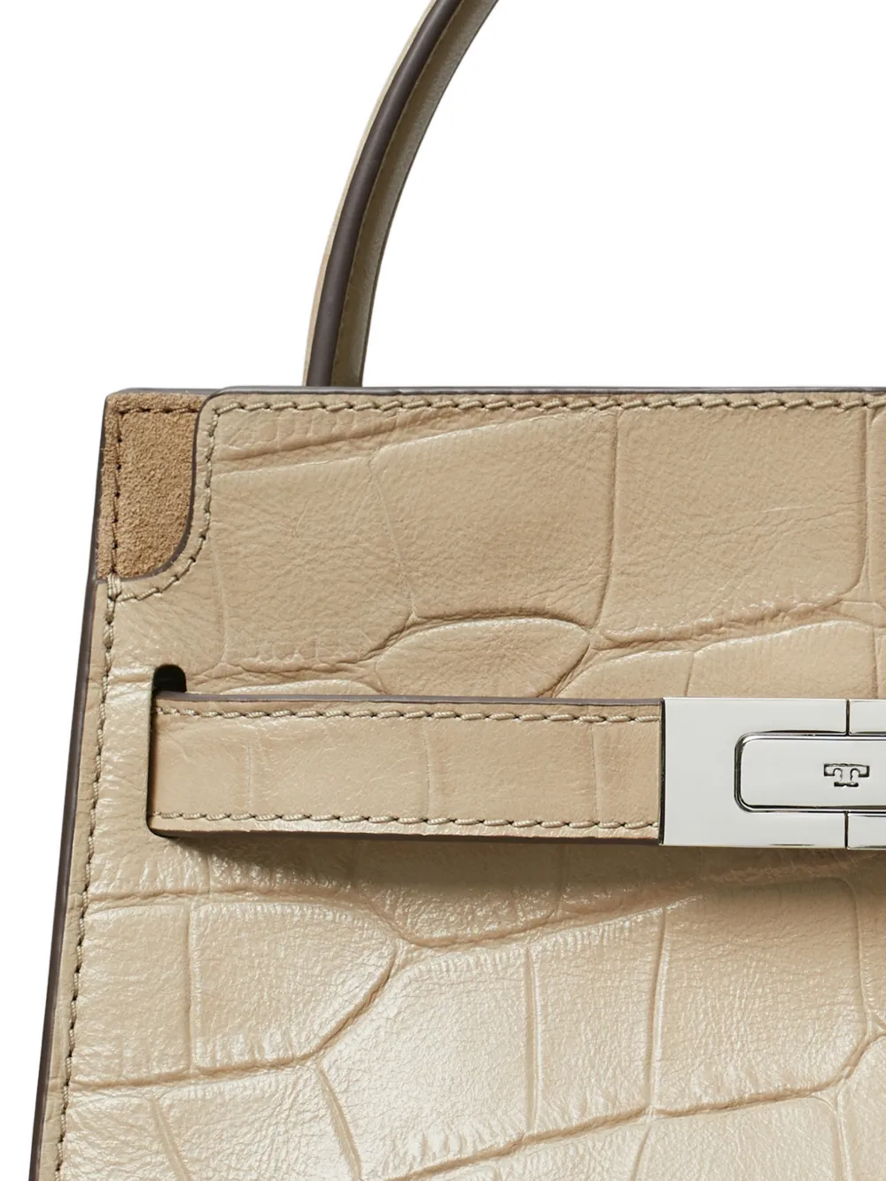 Tory Burch Lee Radziwil leren shopper met krokodillen-reliëf Beige