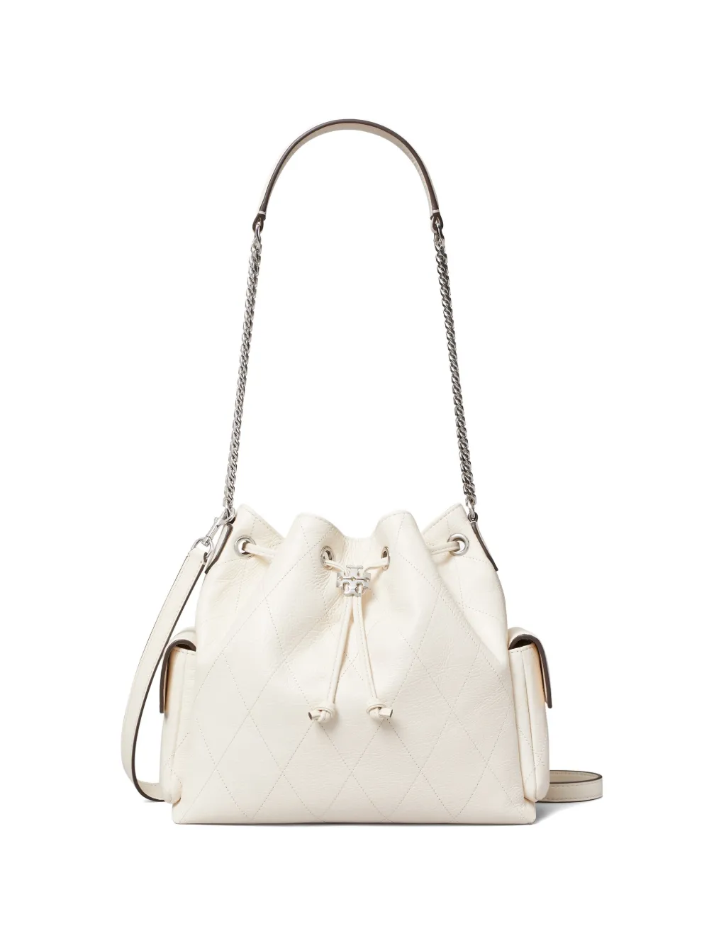 Tory Burch Charlie quilted shoulder bag - Bianco