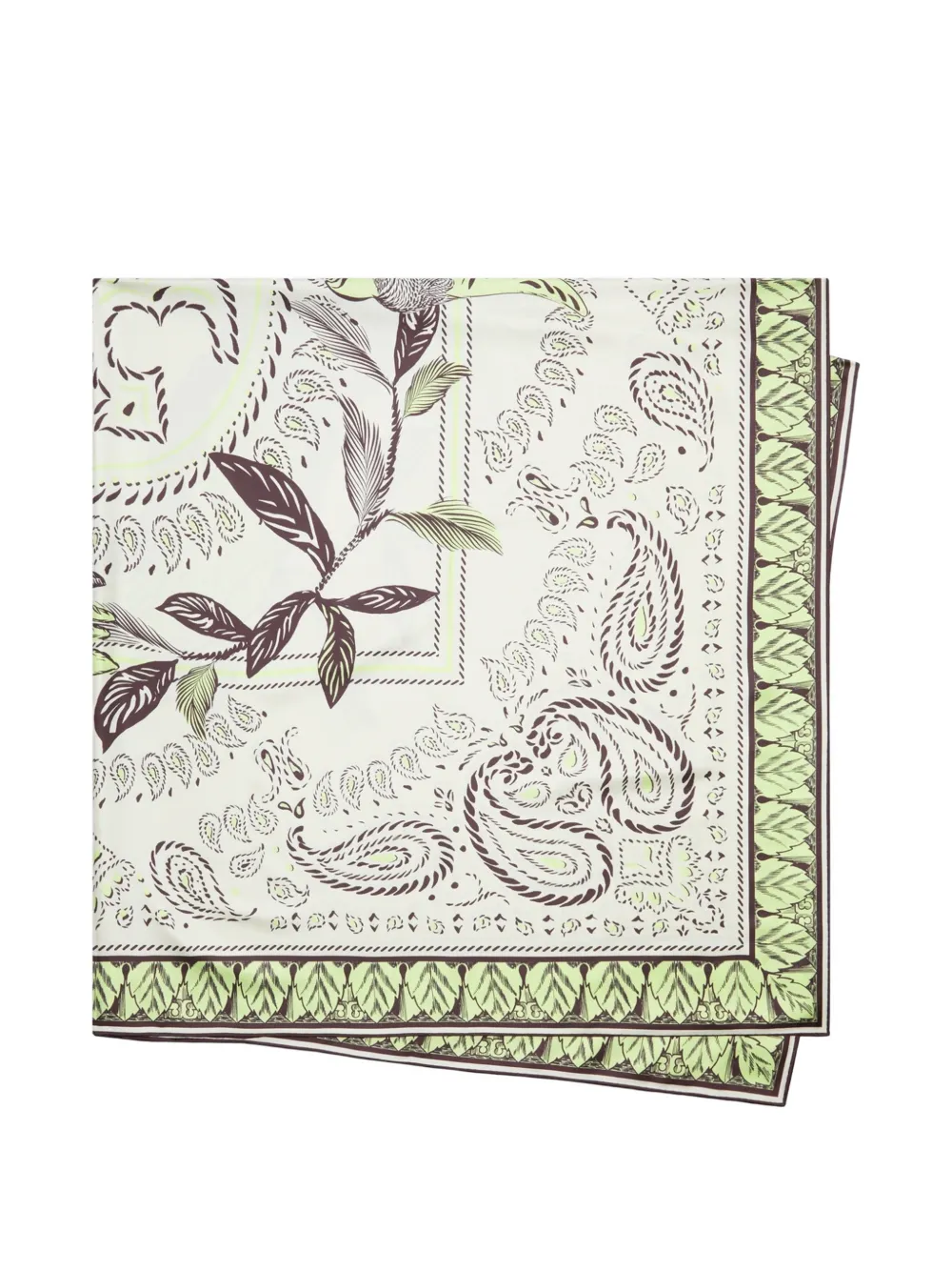  Tory Burch Cockatoo Oversized Bandana Square Scarf - Neutrals 