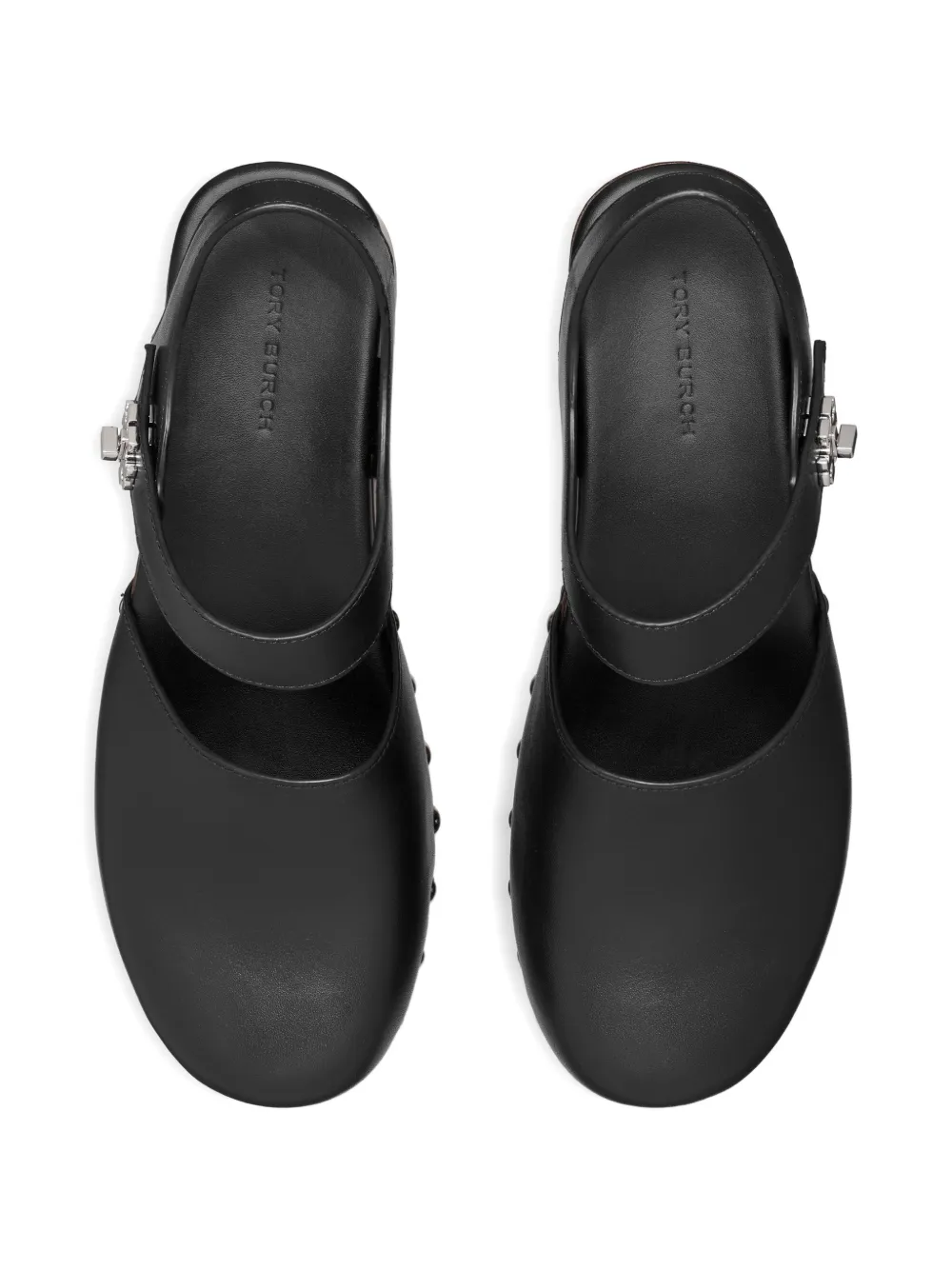 Tory Burch turnlock clogs Zwart