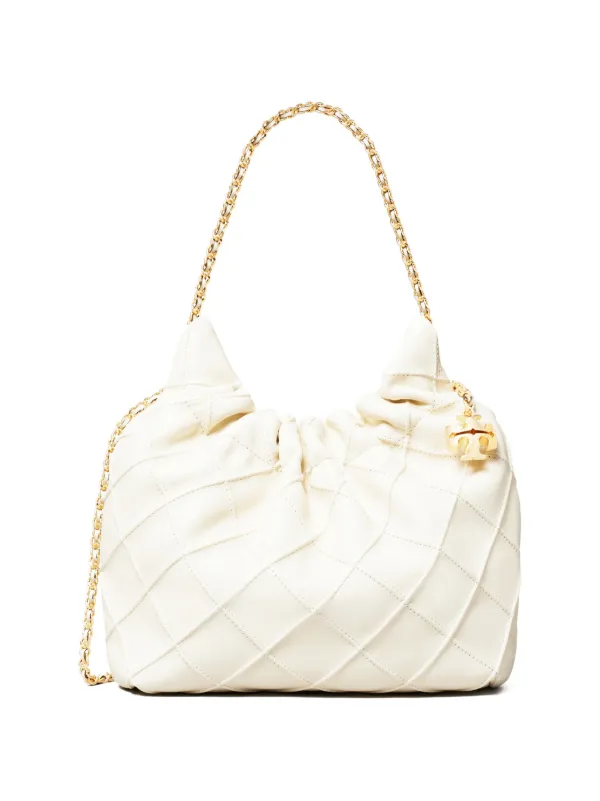 Tory Burch Mini Fleming Soft Shoulder Bag in Neutrals