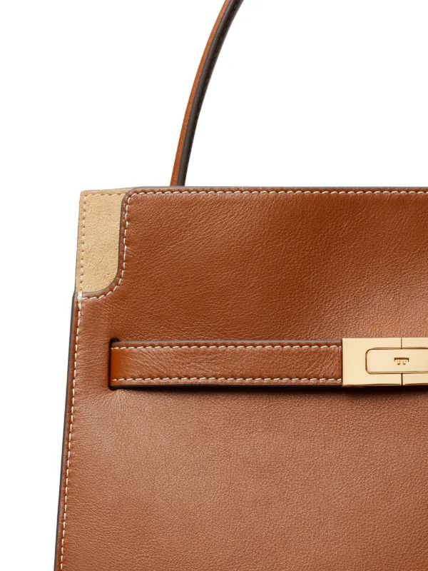Tory Burch Small Lee Radziwill Double Bag | Brown | FARFETCH